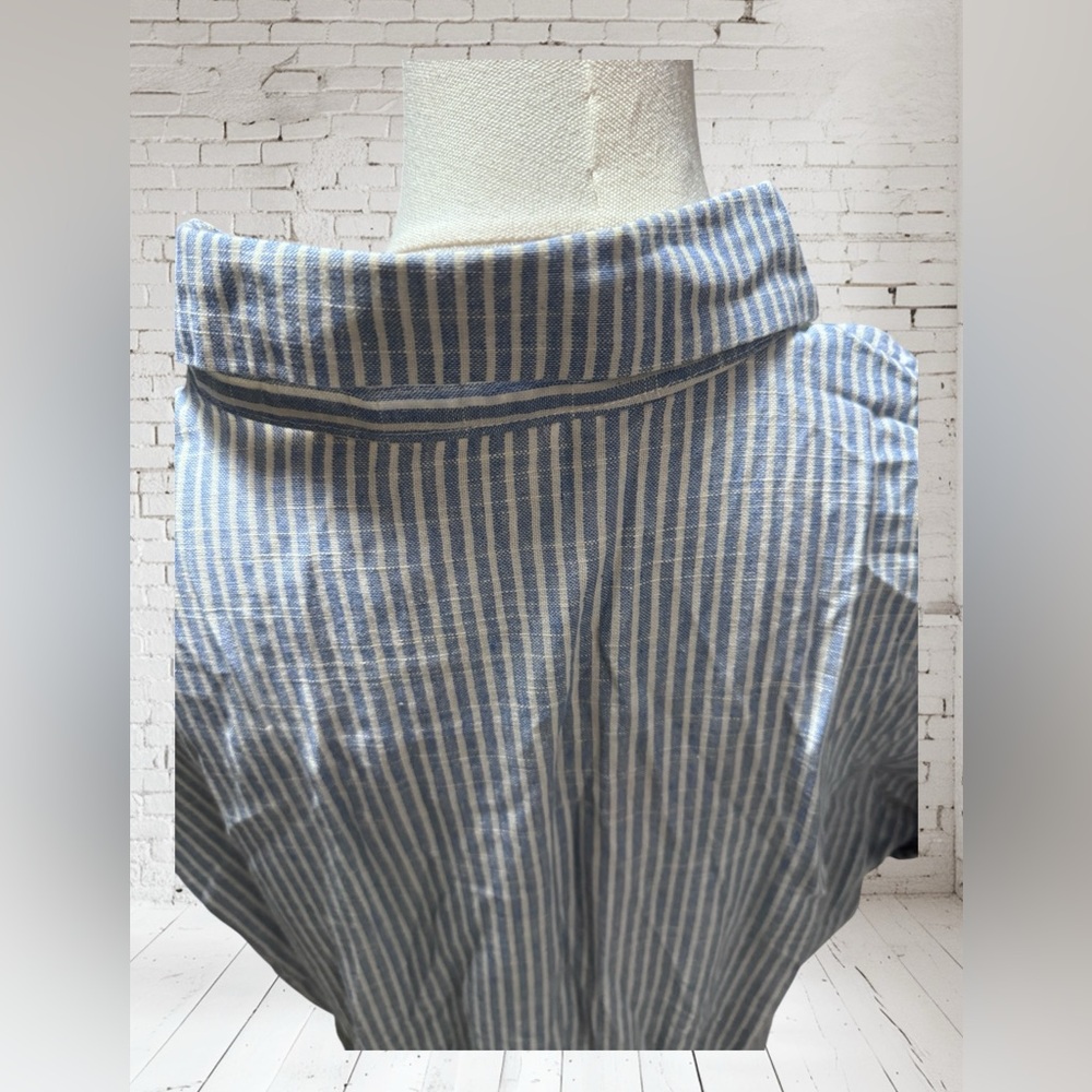 CupShe Blue White Striped Dress NWT | XL Knot‑Front Cotton‑Blend Summer Fit - Picture 7 of 7